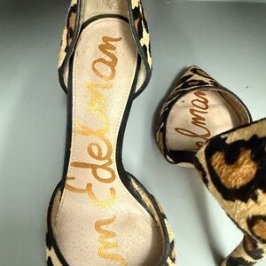Sam Edelman Delilah d’Orsay  Leopard Calf Hair Stiletto's |Size 7 ~ RETAIL: $169